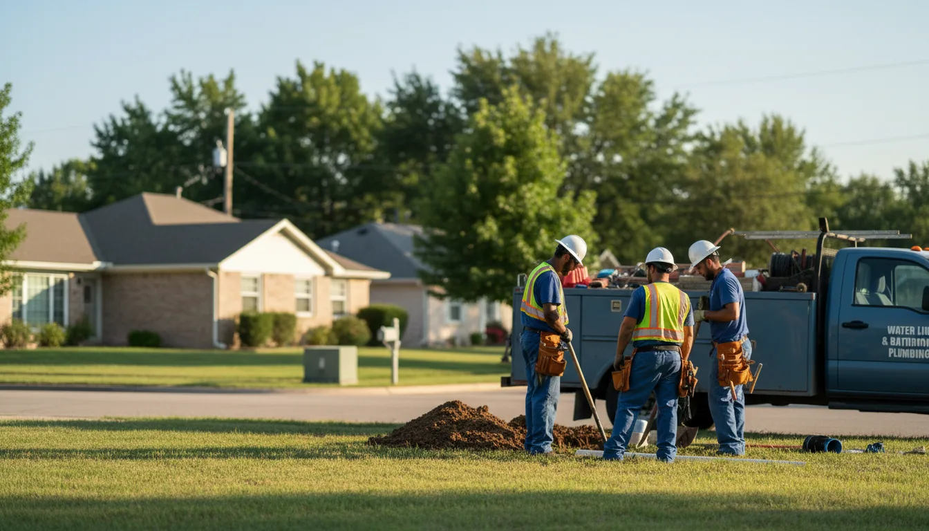 Residential water line and bathroom plumbing service in East Hanover, NJ